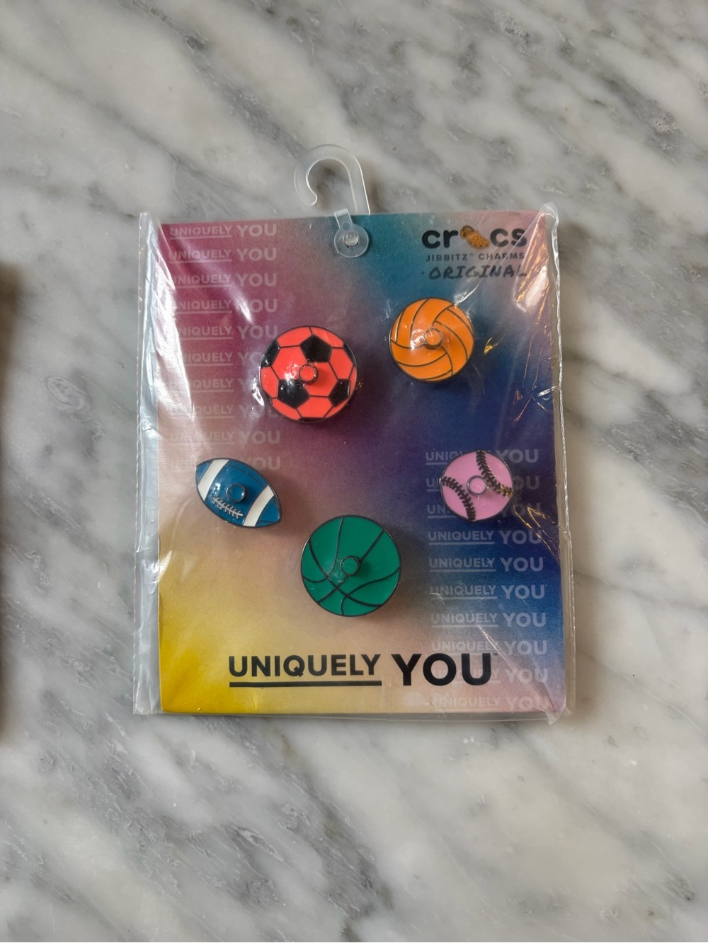 Crocs charms jibbitz, spinning sports 5-pack